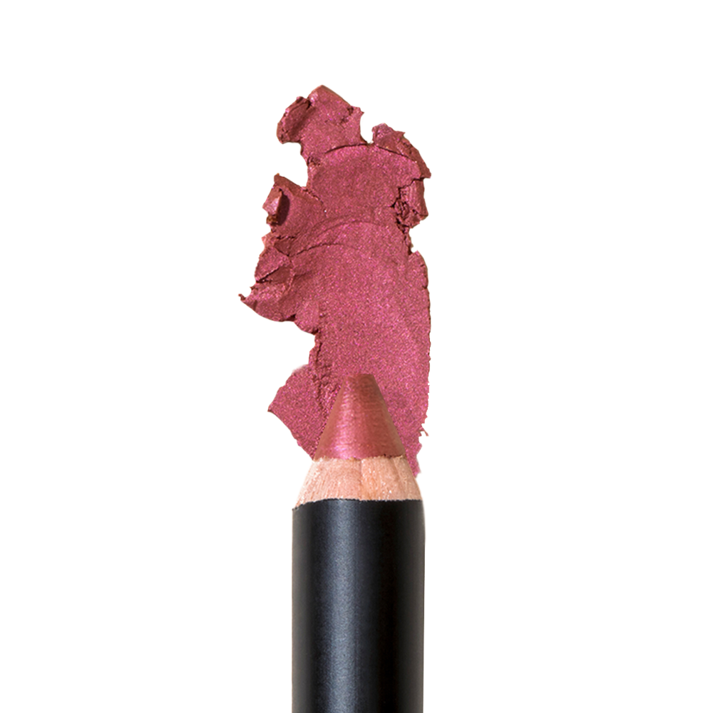 Close-up of Crunchi Everluxe Lip Crayon color swatch smeared on white surface, highlighting its rich pigment.
